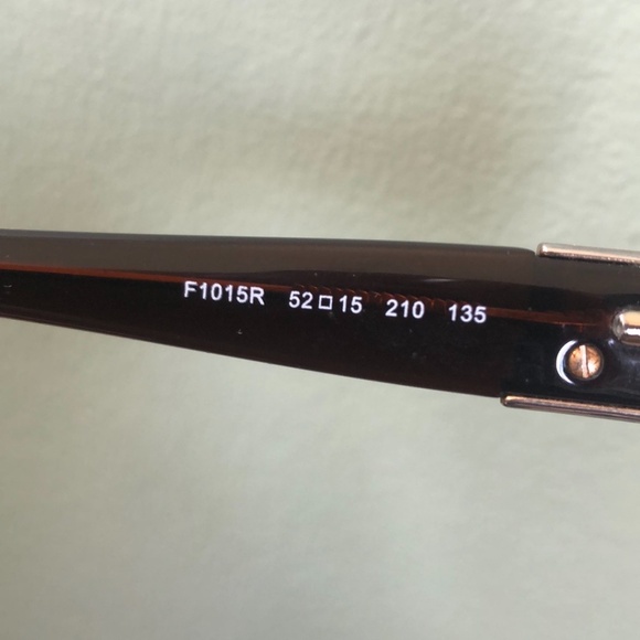 Dark Brown Fendi Rectangle Rhinestone Eyeglasses. 52 15 135 - Picture 7 of 9